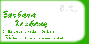 barbara keskeny business card